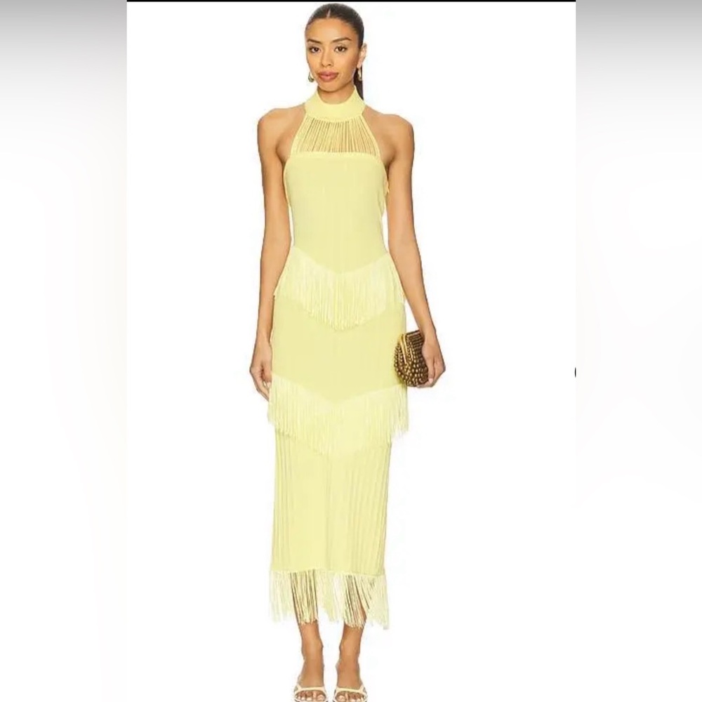 Yellow the label Lana fringe dress